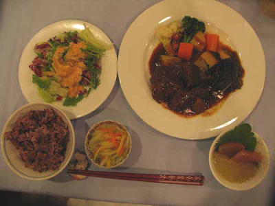 沖縄料理の夕餉(西表島温泉)