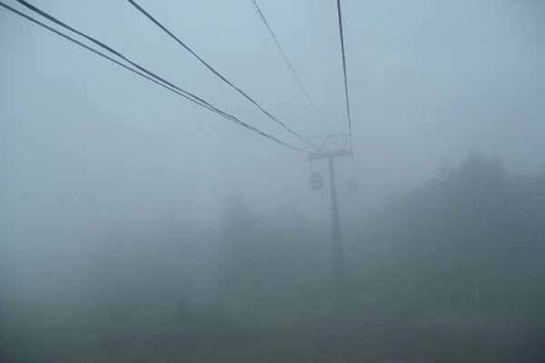 霧の中(おんたけロープウェー)