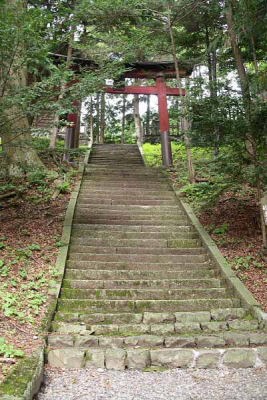 二百地蔵へ(中仙道奈良井宿)