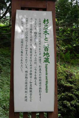 二百地蔵へ(中仙道奈良井宿)
