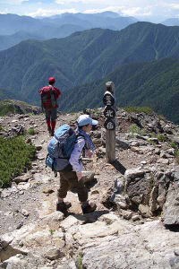 北岳山頂にて 09:34