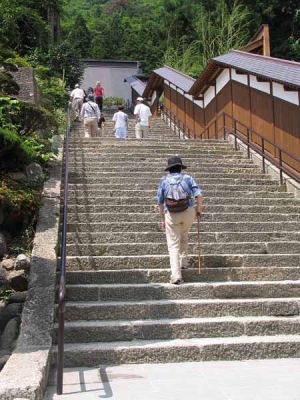 長い階段の始まり(山寺)