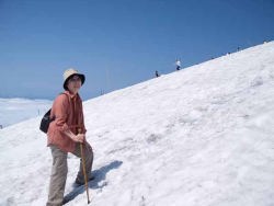 夏の雪面登山(姥ヶ岳)