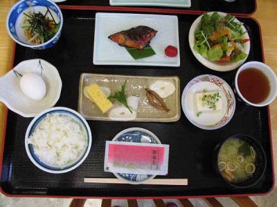 朝食膳(国民宿舎竜山荘)